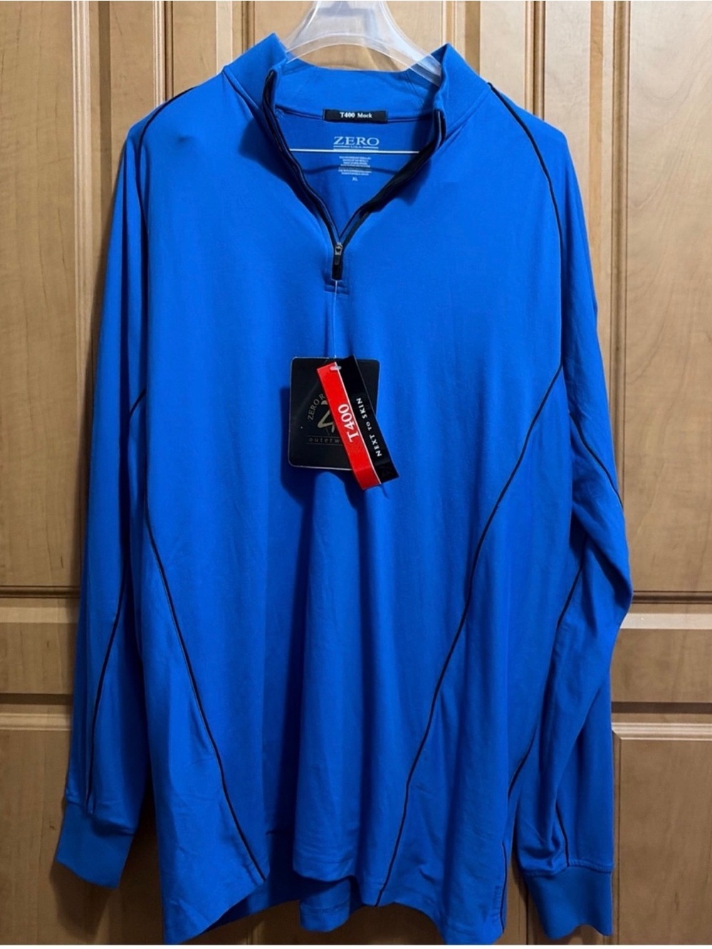 Zero Restriction Men's Royal Blue Quarter-Zip Performance Pullover Golf Shirt XL
